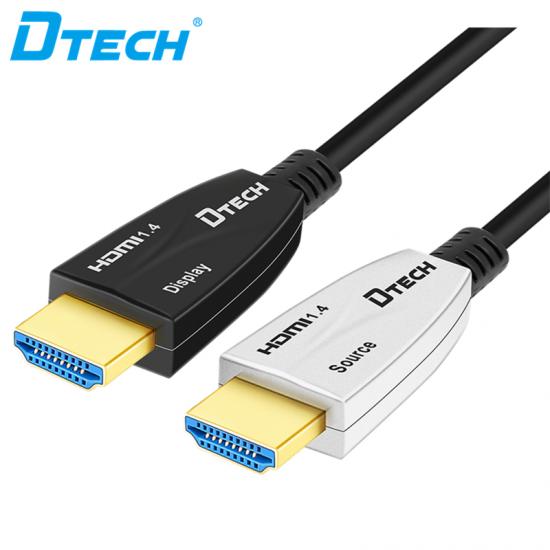 más vendido dtech dt-hf555 cable de fibra hdmi v1.4 15m