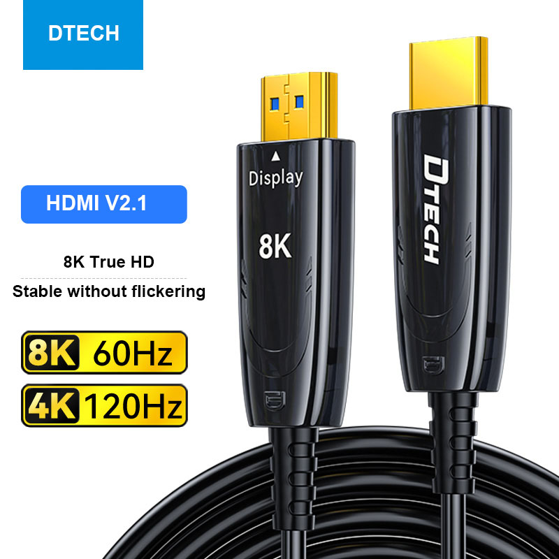 Grandes noticias | ¿Cuál es la fuerza del cable de fibra óptica DTECH 8K HDMI2.1? ¡Por qué se recomienda usarlo para incrustar hilos!