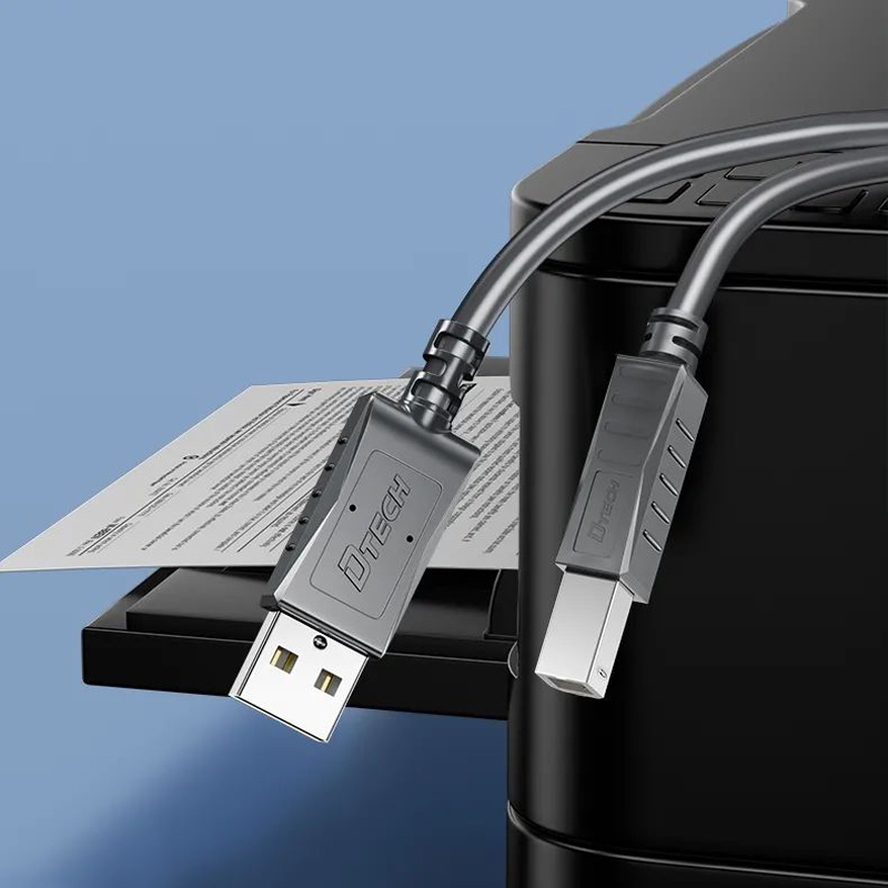 Línea de impresión de puerto cuadrado de alta velocidad USB2.0, impresión de alta definición, texto y fotos más claros.