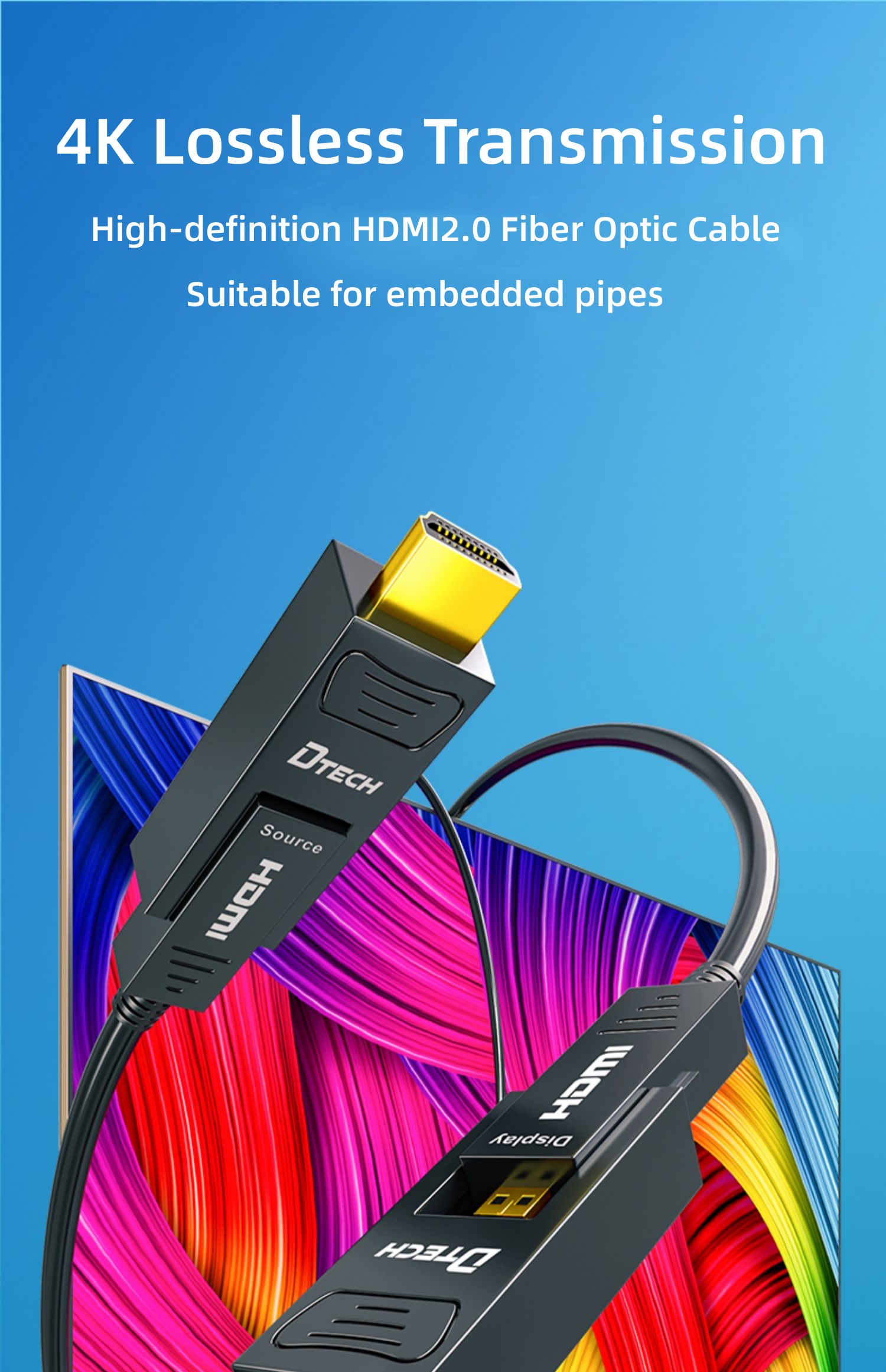 Cable de fibra óptica HDMI