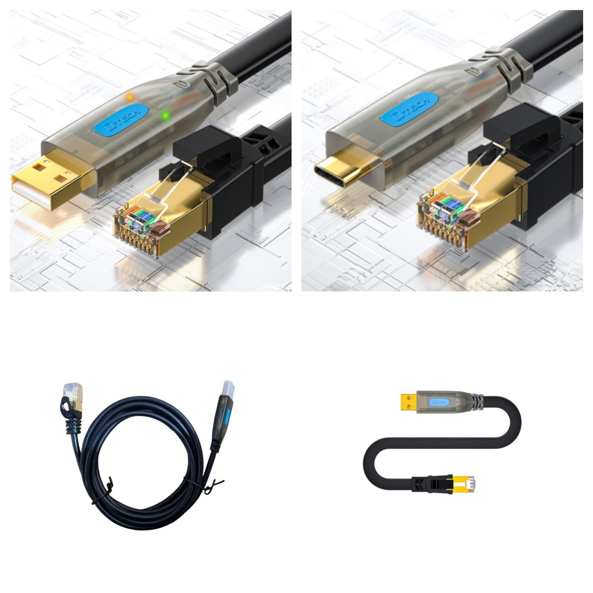 USB to RJ45 Console Debugging Cable