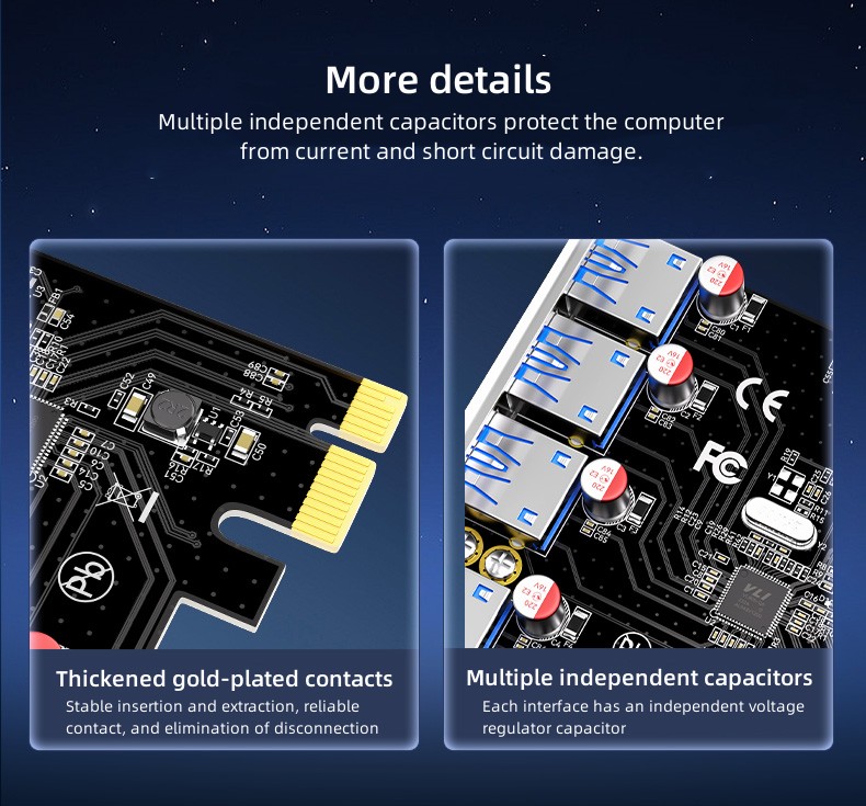 HUB PCI-E a USB3.0 de 4 puertos