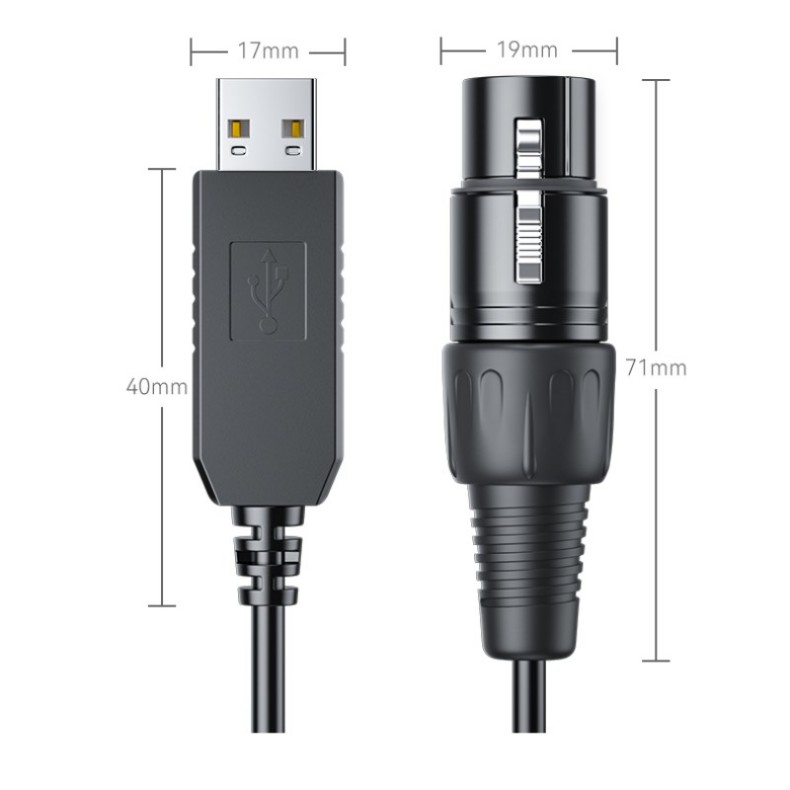 Cable XLR de puerto serie USB a RS485