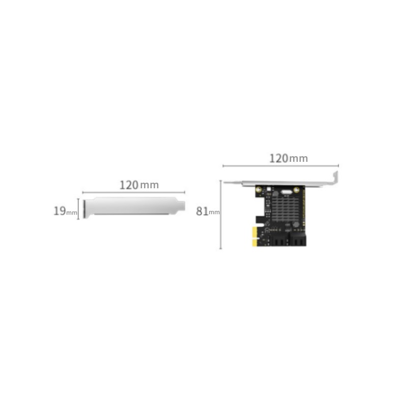 Tarjeta de expansión PCI-E a SATA3.0 de 4 puertos