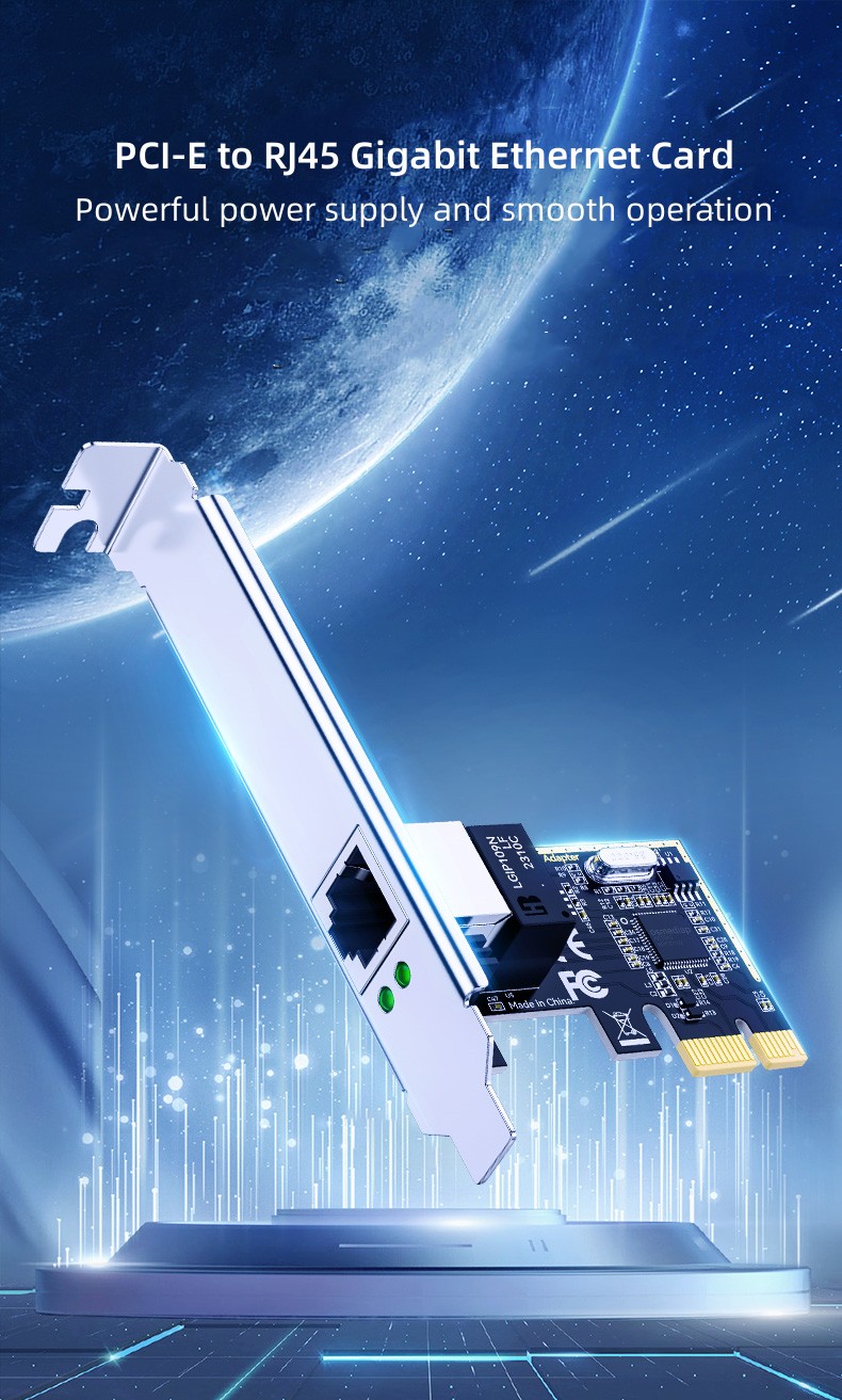 Tarjeta PCI-E a RJ45 Gigabit Ethernet