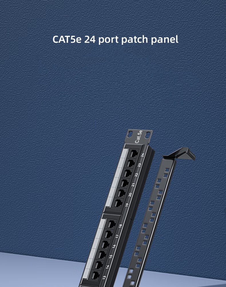 Marco de distribución de 24 puertos CAT5e