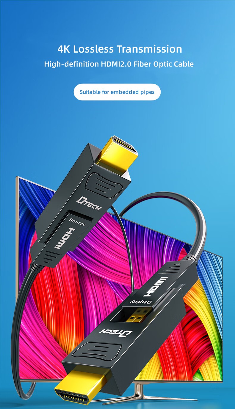 Cable de fibra óptica HDMI 2.0