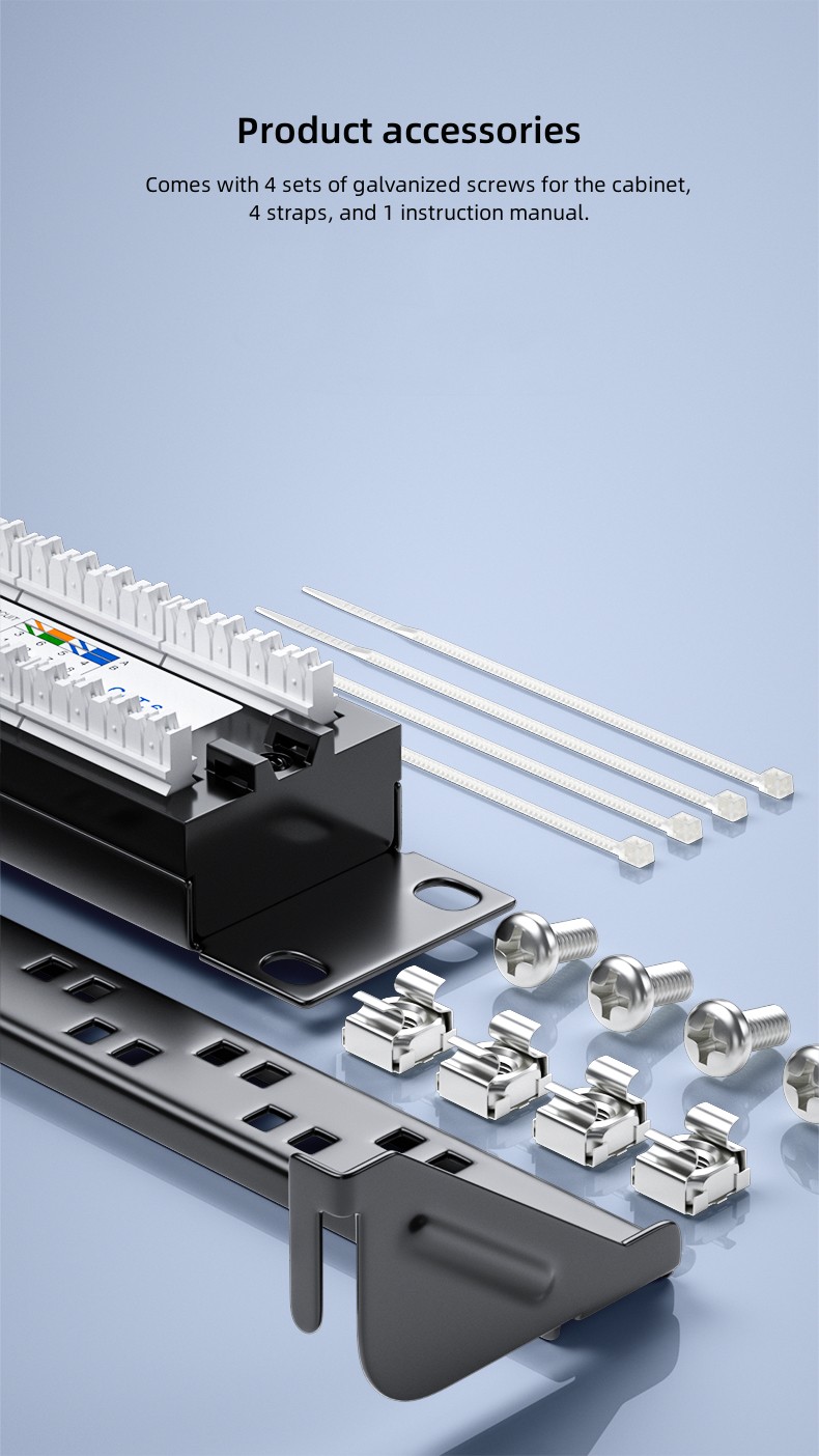 Panel de conexión CAT6 de 24 puertos