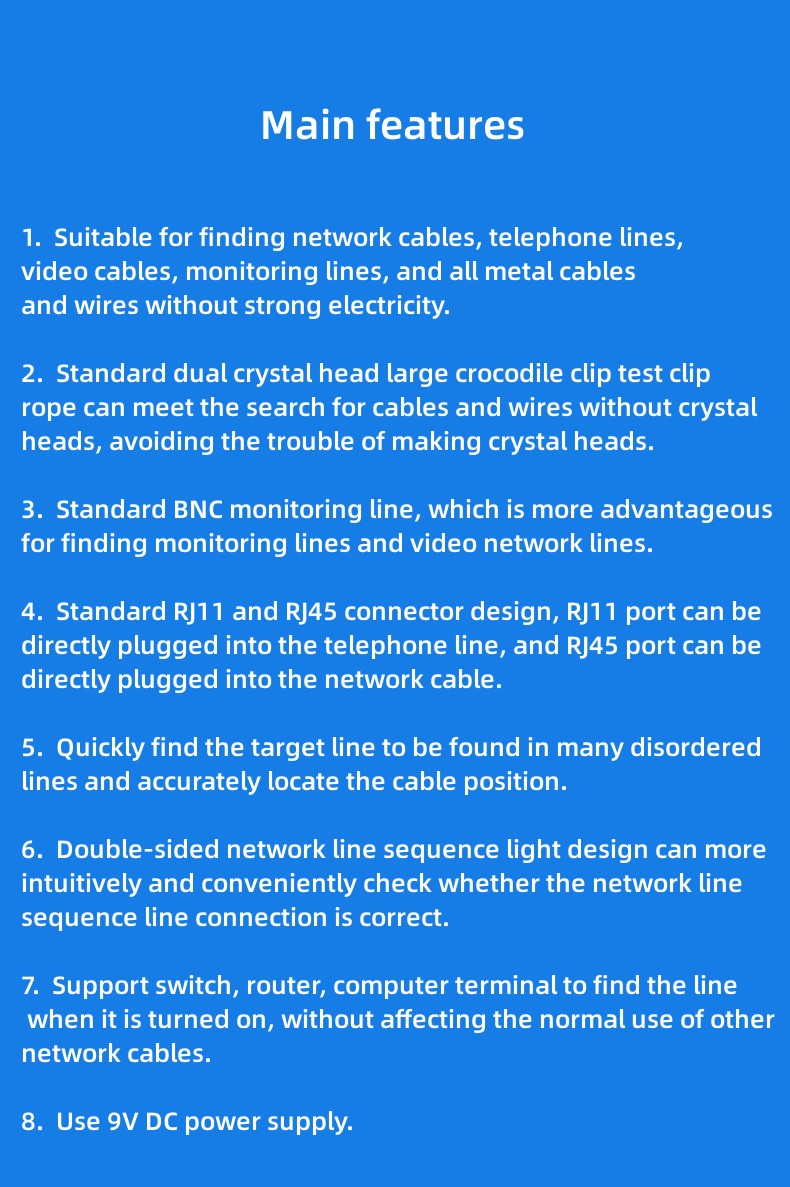 Probador de cables de red multifunción