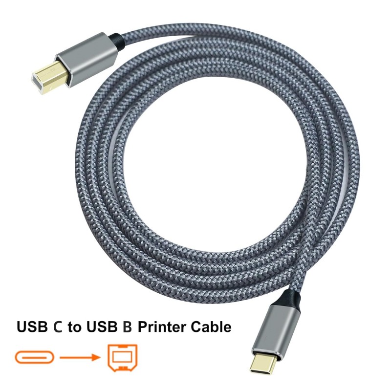 Cable de impresora USB C a USB B