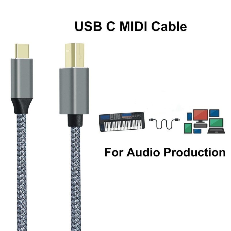 Cable de impresora USB C a USB B