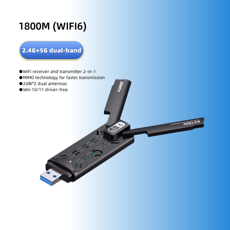 Adaptador USB de doble banda 1800M