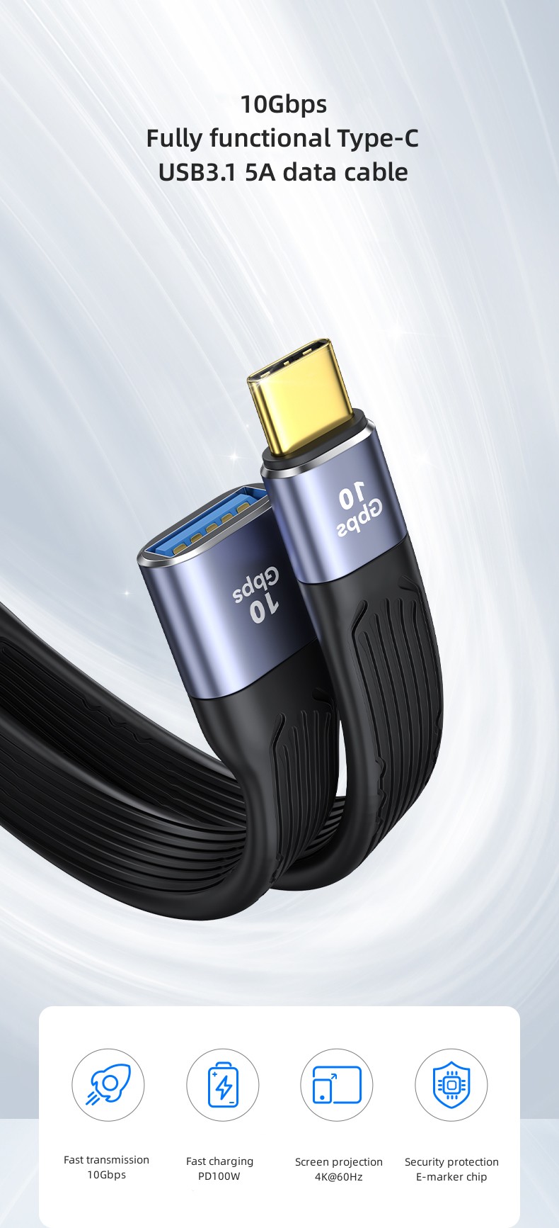 Cable de datos multifuncional USB3.1