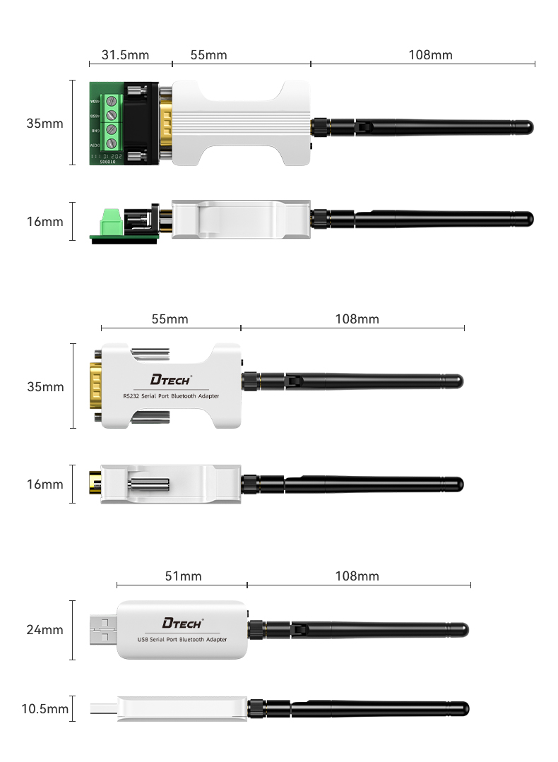 Adaptador BT de puerto serie USB