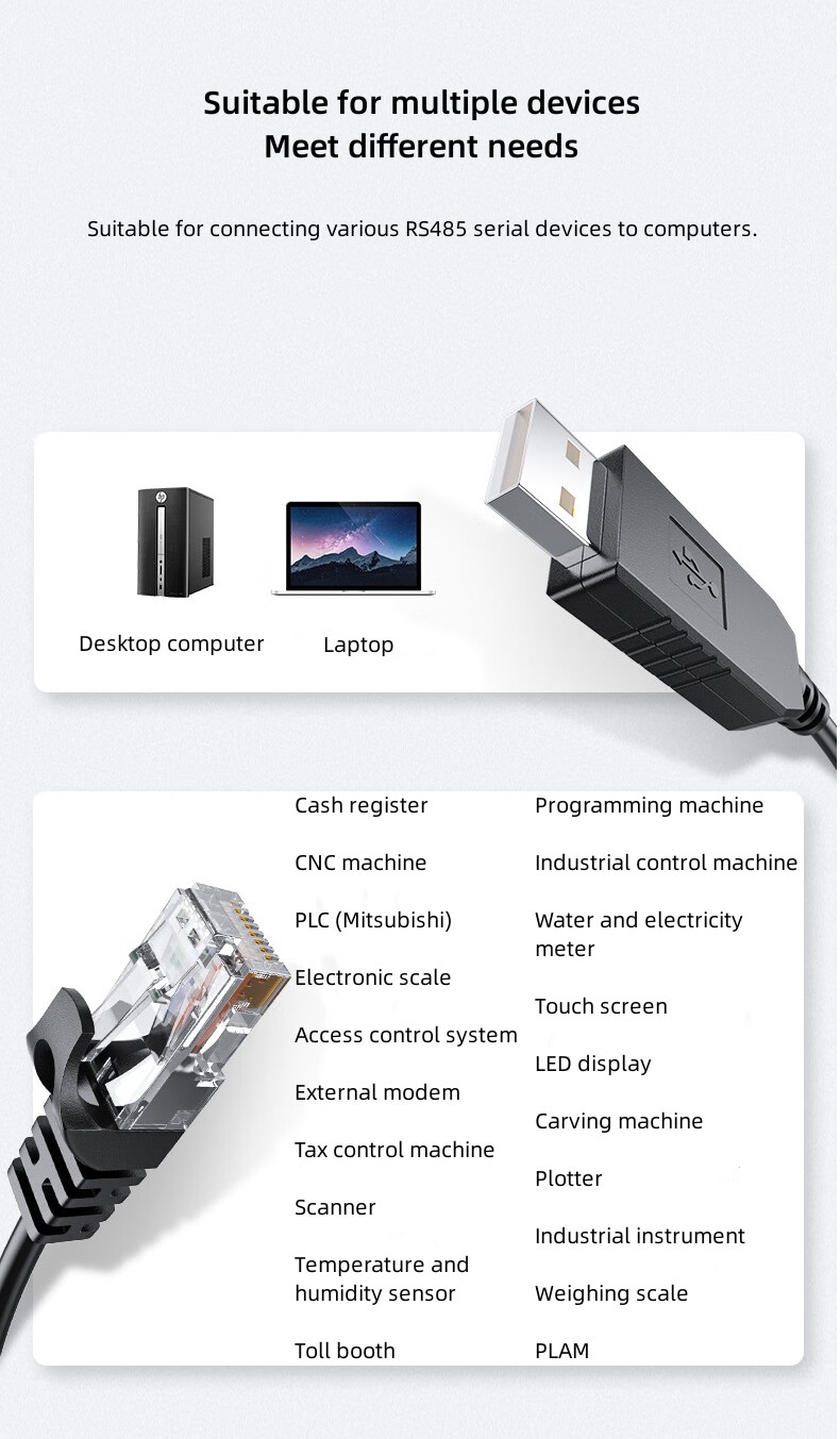 Cable serie USB a RJ45 RS485