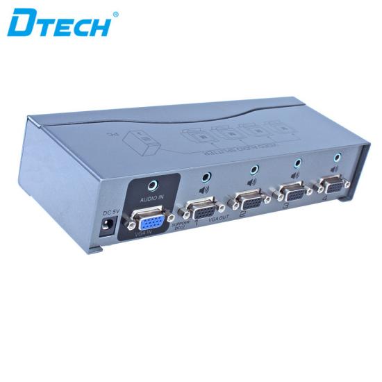 última dtech dt-au7504 500 mhz vga splitter 1x4 con audio en línea