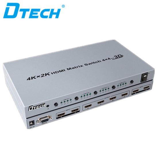 alta resolución dtech dt-7444 4k * 2k hdmi matriz switch 4 * 4