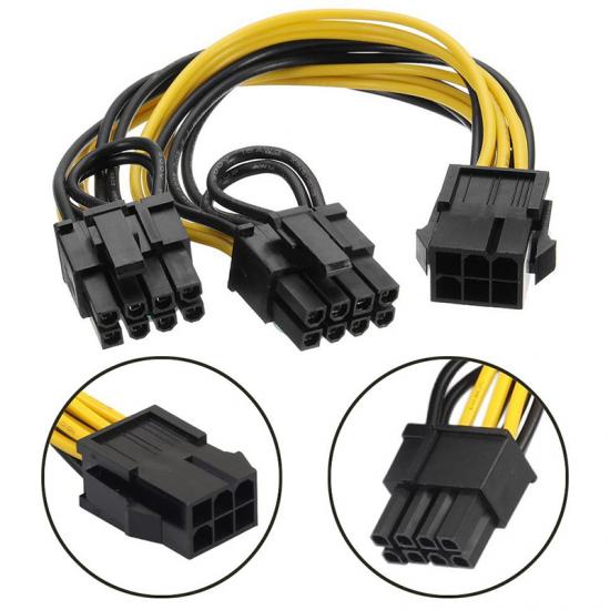 dual PCIe 8 6+2 pin cable