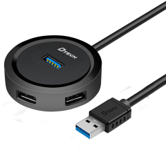 Brand High Speed USB 3.0 4 Ports Expansion Hub 0.3-1.2M 5Gbps 28AWG ABS DC 5V 2.4A Fast Charge Micro USB HUB