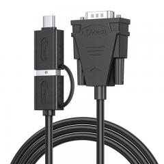 Cable serie tipo C+USB3.0 a RS232
    