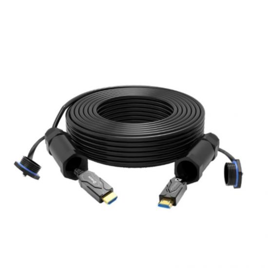 Cable Blindado de Fibra Óptica 4K HDMI Negro