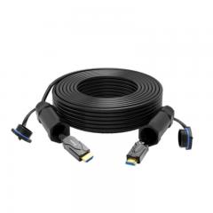 Cable Blindado de Fibra Óptica 4K HDMI Negro