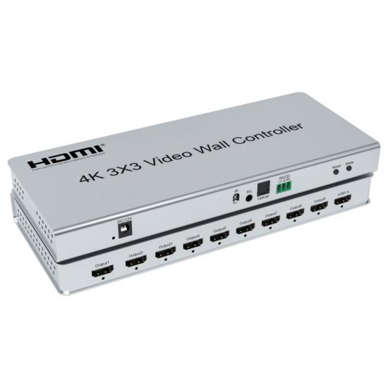 Controlador de pared de vídeo 4K HDMI 3x3